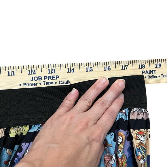 Hemet Loteria Card Print Skirt XL Fit And Flare Mini Dia De Los Muertos Mexican - Picture 8 of 9